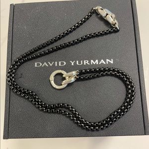 Beautiful sterling silver black 18in necklace